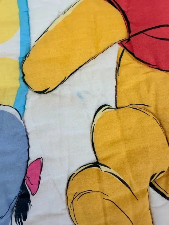 Vintage 1994 Disney Winnie the Pooh Crib Blanket Quilt- Tigger - Piglet - Eeyore - Picture 6 of 15